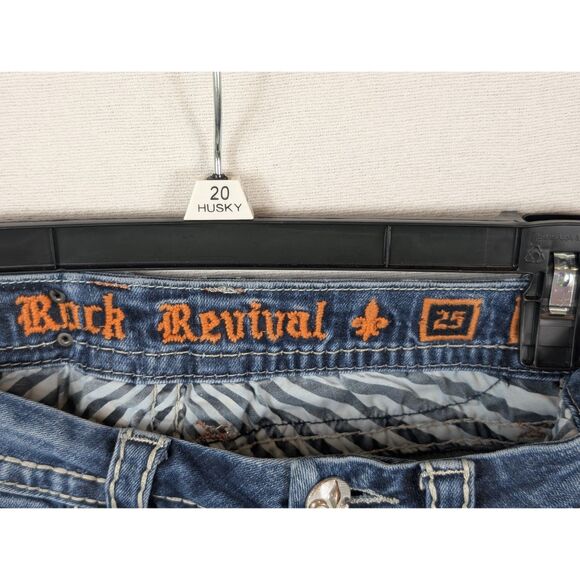 Rock Revival Karla Cuffed Skinny Jeans E8452CK5S Women's Size 25 - Picture 8 of 16